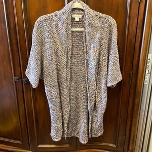 Cold water creek multi color long cardigan